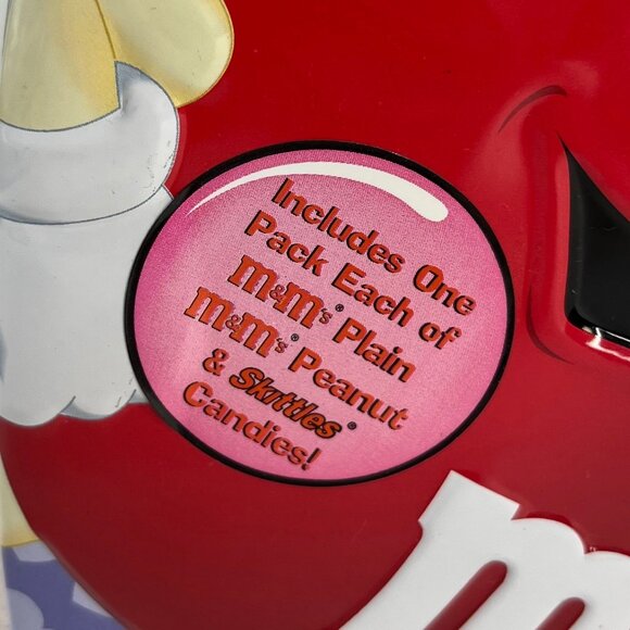 M&Ms Heart-Shaped Metal Tin Lunchbox Handle & Lock Valentines - Picture 7 of 9